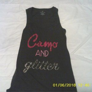Camo and glitter t-shirt